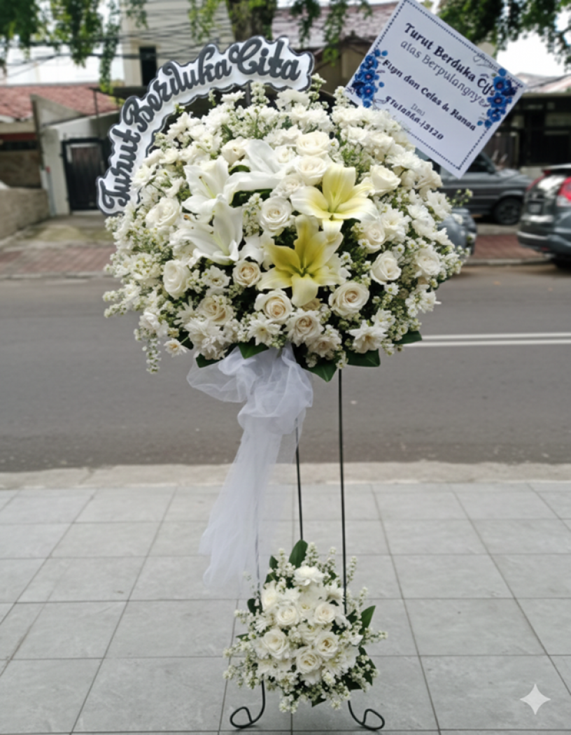 Eternal Grace – Standing Flower Duka Cita Putih Elegan
