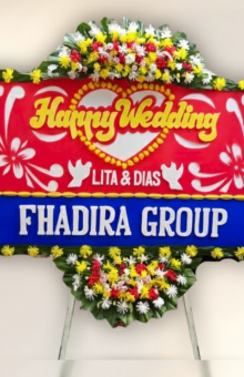 Karangan Bunga - Happy Wedding