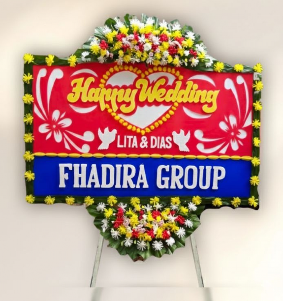 Karangan Bunga - Happy Wedding